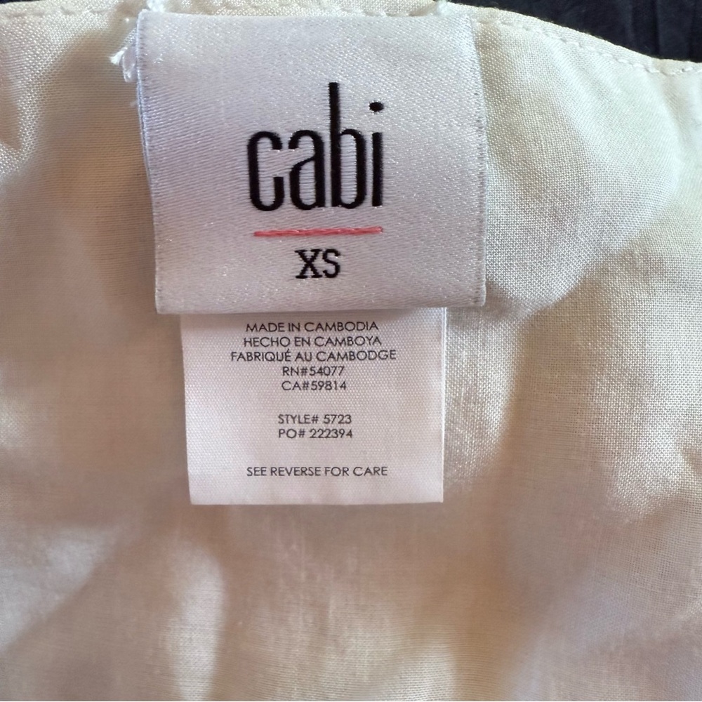 CAbi  Frolic Sleeveless Eyelet Layered Tiered Top Size XS #5723 - Picture 11 of 13